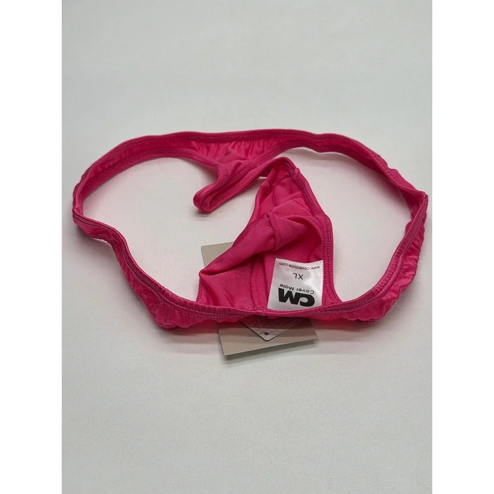 Cover Male Mens Pink Low Rise Contoured Pouch Thong Underwear XL New